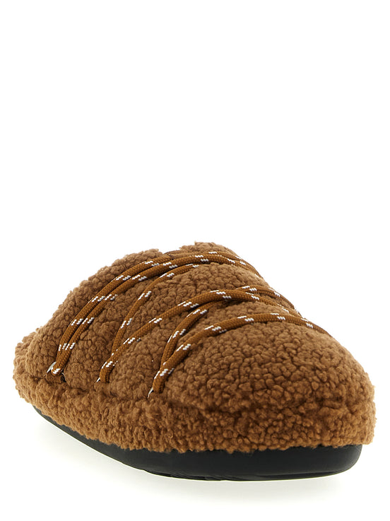 Moon Boot Brown Polyester Slippers