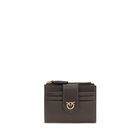 PINKO Brown Calf Leather Bos Taurus Wallet