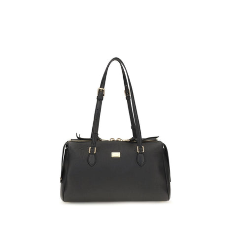 Dolce & Gabbana Black Calf Leather Bos Taurus Shoulder Bag