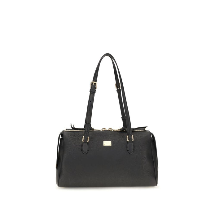 Dolce & Gabbana Black Calf Leather Bos Taurus Shoulder Bag