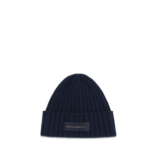 Dolce & Gabbana Blue Wool Oves Aries Beanie