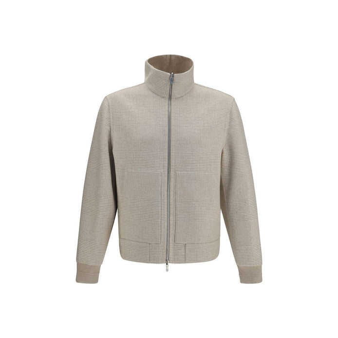 Brunello Cucinelli Beige Cashmere Full-Length Jacket