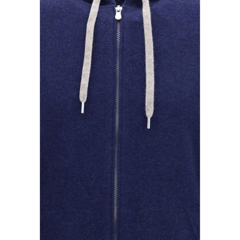 Brunello Cucinelli Blue Cashmere Sweatshirt