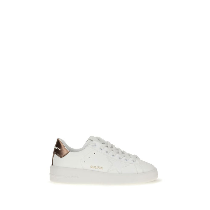 Golden Goose Pure Star White Leather Low Top Sneakers