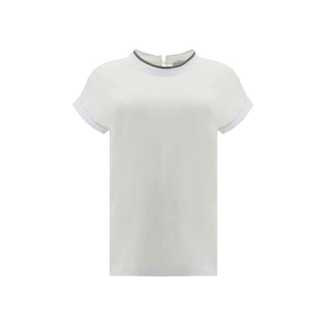Brunello Cucinelli White Elastane T-Shirt