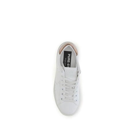 Golden Goose Pure Star White Leather Low Top Sneakers