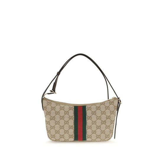 Gucci small Lunetta Beige Polyester Shoulder Bag