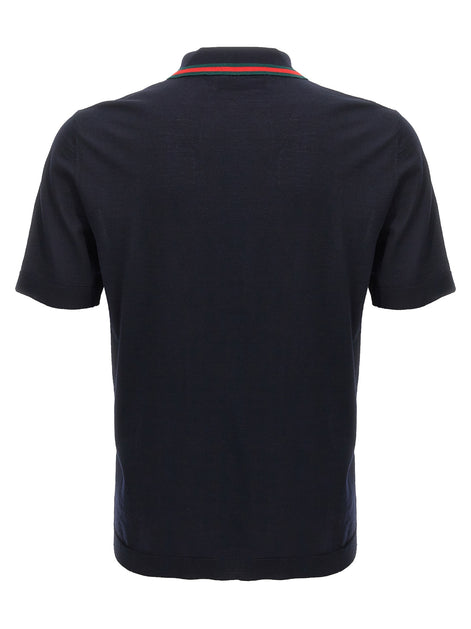 Gucci Blue Wool Polo Shirt