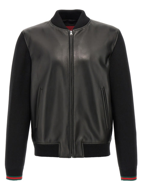 Gucci Black Lamb Leather Leather Jacket