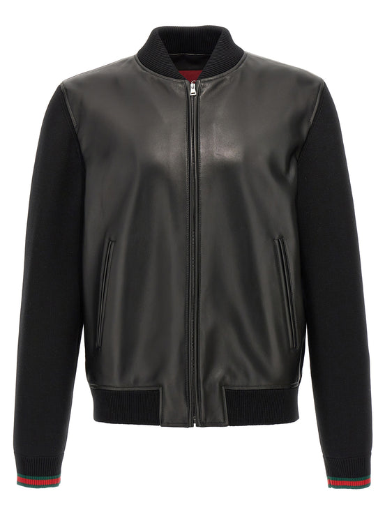Gucci Black Lamb Leather Leather Jacket