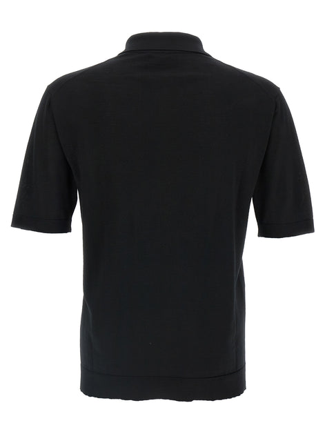 Gucci Black Wool Polo Shirt