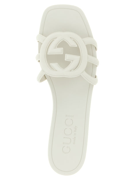 Gucci Gray Rubber Slides