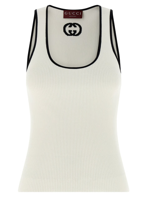 Gucci Bicolor Viscose Tank Tops