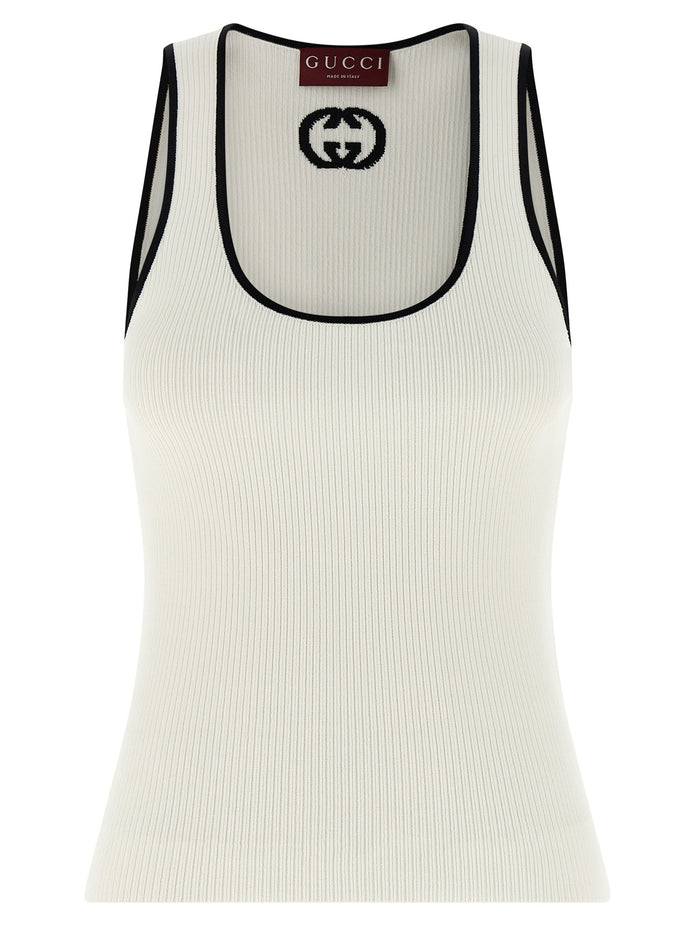 Gucci Bicolor Viscose Tank Tops