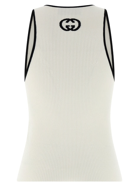 Gucci Bicolor Viscose Tank Tops