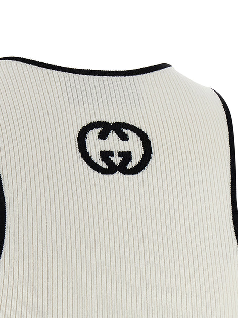 Gucci Bicolor Viscose Tank Tops