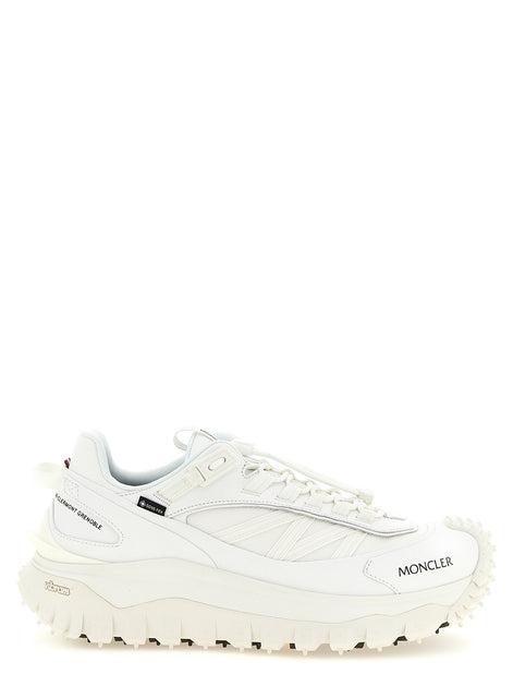 Moncler White Leather Athletic Sneakers