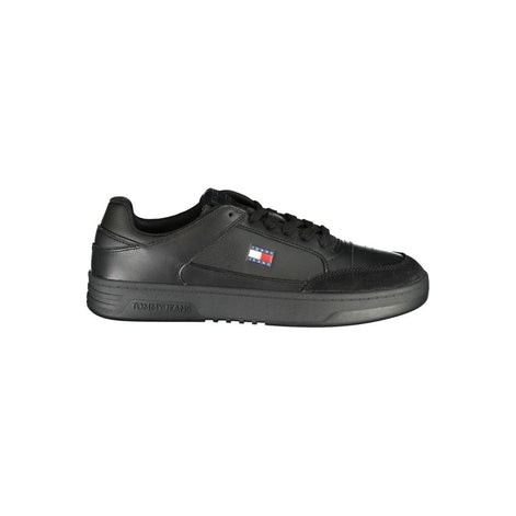 Tommy Hilfiger Black Polyurethane Men's Sneaker