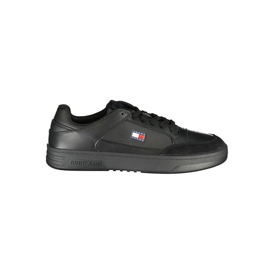 Tommy Hilfiger Black Polyurethane Men's Sneaker