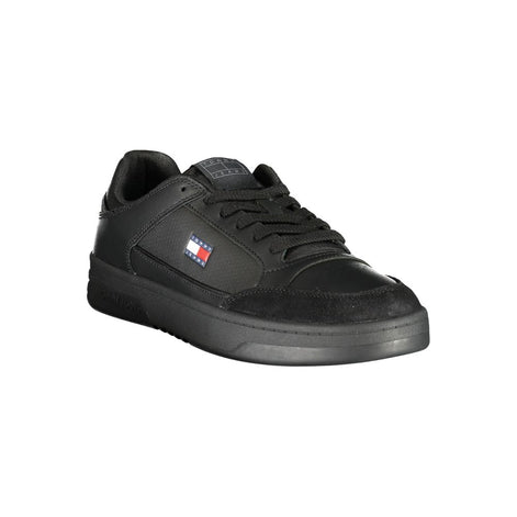 Tommy Hilfiger Black Polyurethane Men's Sneaker
