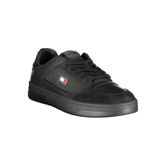 Tommy Hilfiger Black Polyurethane Men's Sneaker