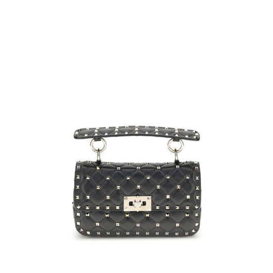 Valentino Garavani Black Calf Leather Bos Taurus Handbag