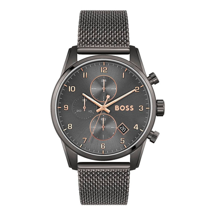 Hugo Boss Gray Stainless Steel Dress Watch