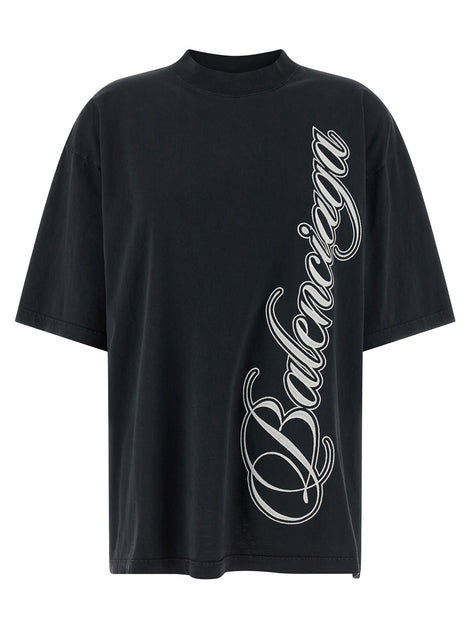 Balenciaga Black Cotton T-Shirt