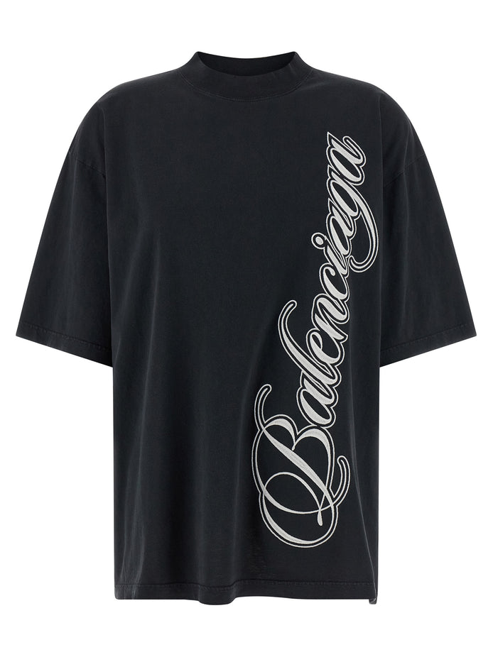 Balenciaga Black Cotton T-Shirt