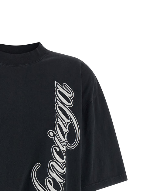 Balenciaga Black Cotton T-Shirt