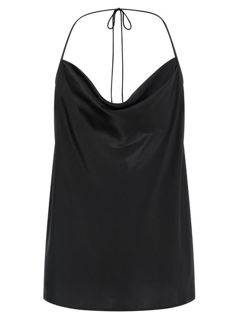 Valentino Garavani Black Silk Tank Tops