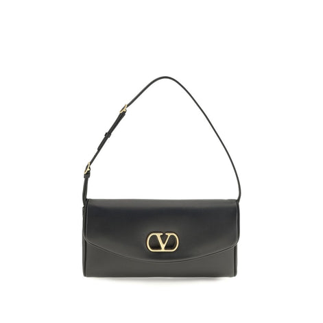 Valentino Garavani Devain Brown Leather Shoulder Bag