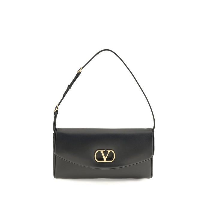 Valentino Garavani Devain Brown Leather Shoulder Bag