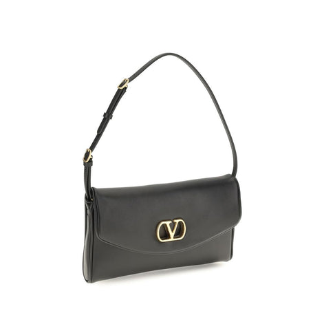 Valentino Garavani Devain Brown Leather Shoulder Bag