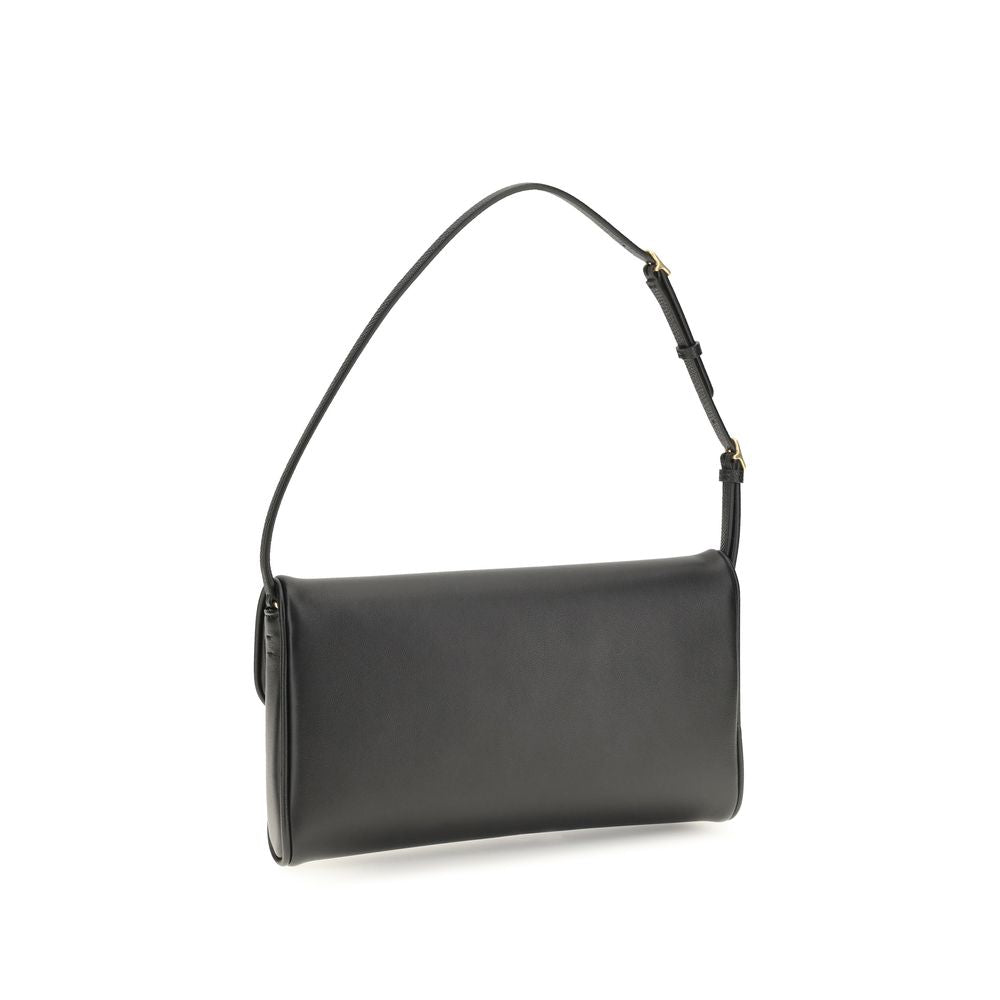 Valentino Garavani Devain Brown Leather Shoulder Bag