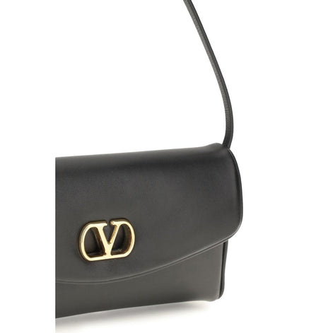 Valentino Garavani Devain Brown Leather Shoulder Bag
