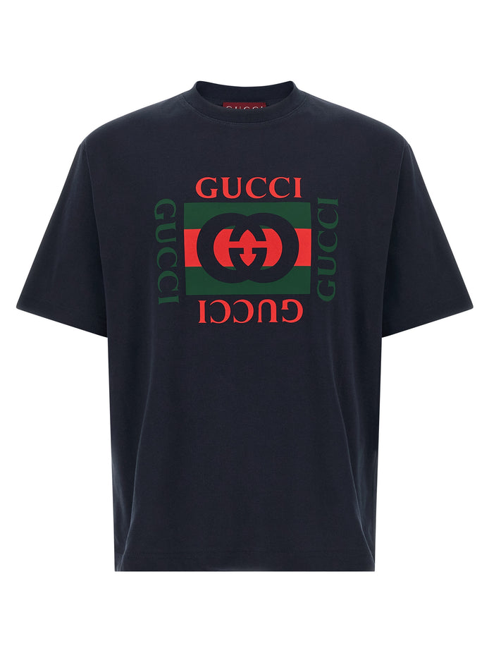 Gucci Blue Cotton T-Shirt