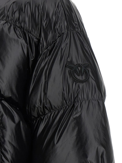 PINKO Black Polyamide Shell Jacket