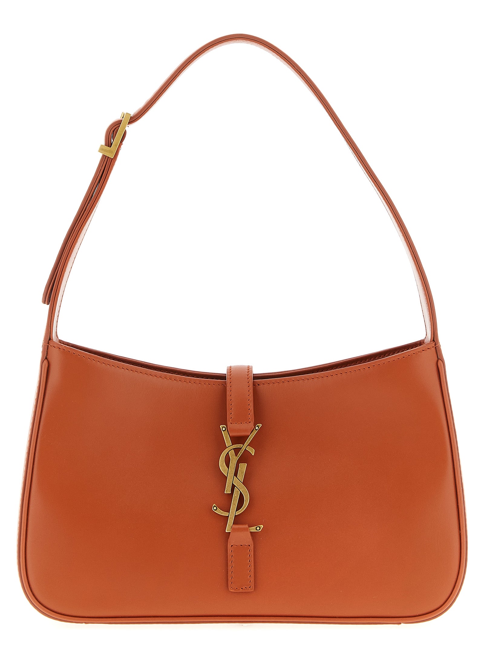Saint Laurent Le 5 à 7 Orange Calfskin Shoulder Bag