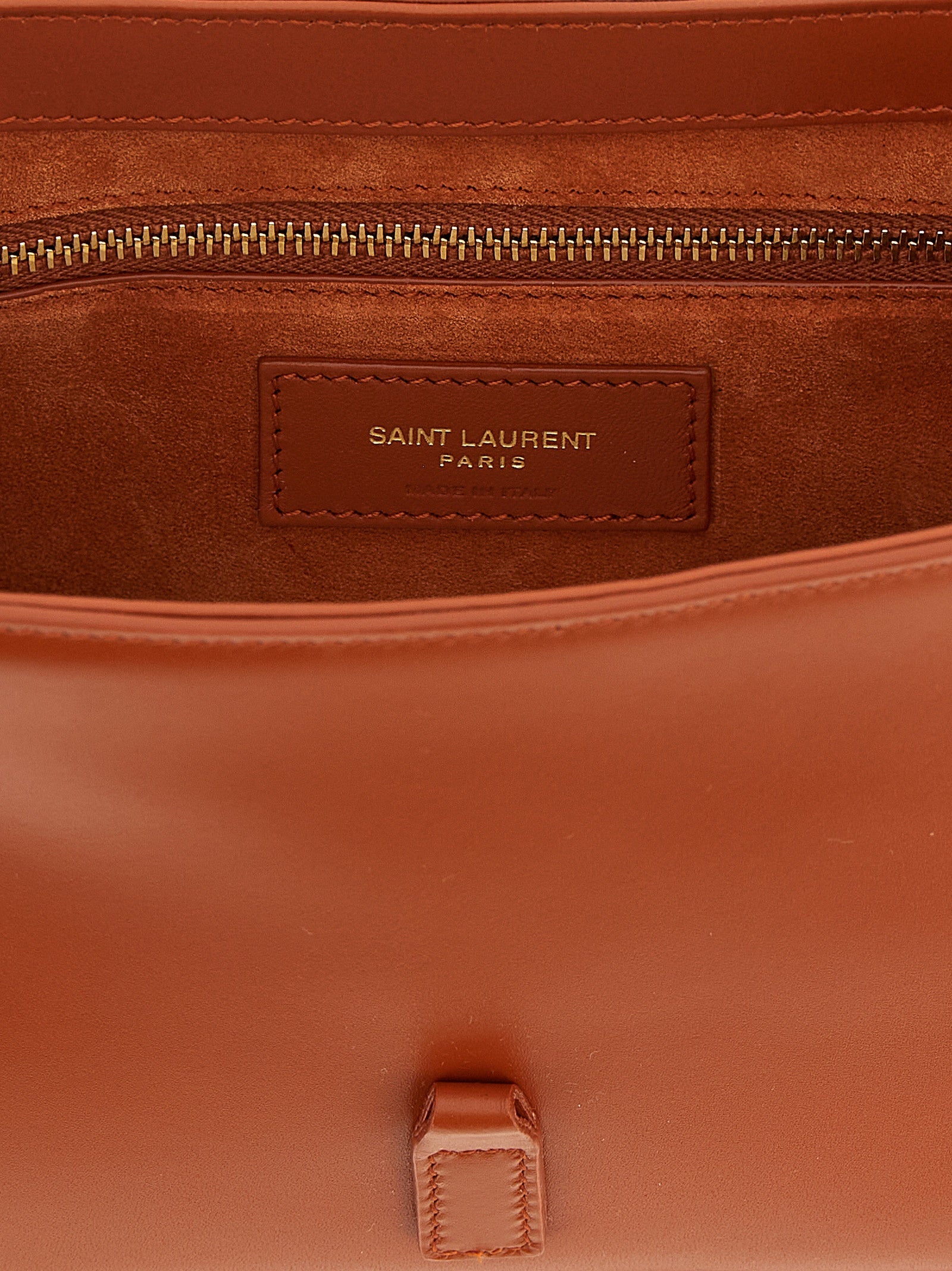 Saint Laurent Le 5 à 7 Orange Calfskin Shoulder Bag