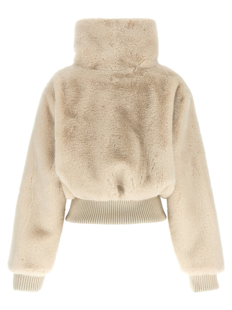 PINKO Beige Polyester Full-Length Jacket