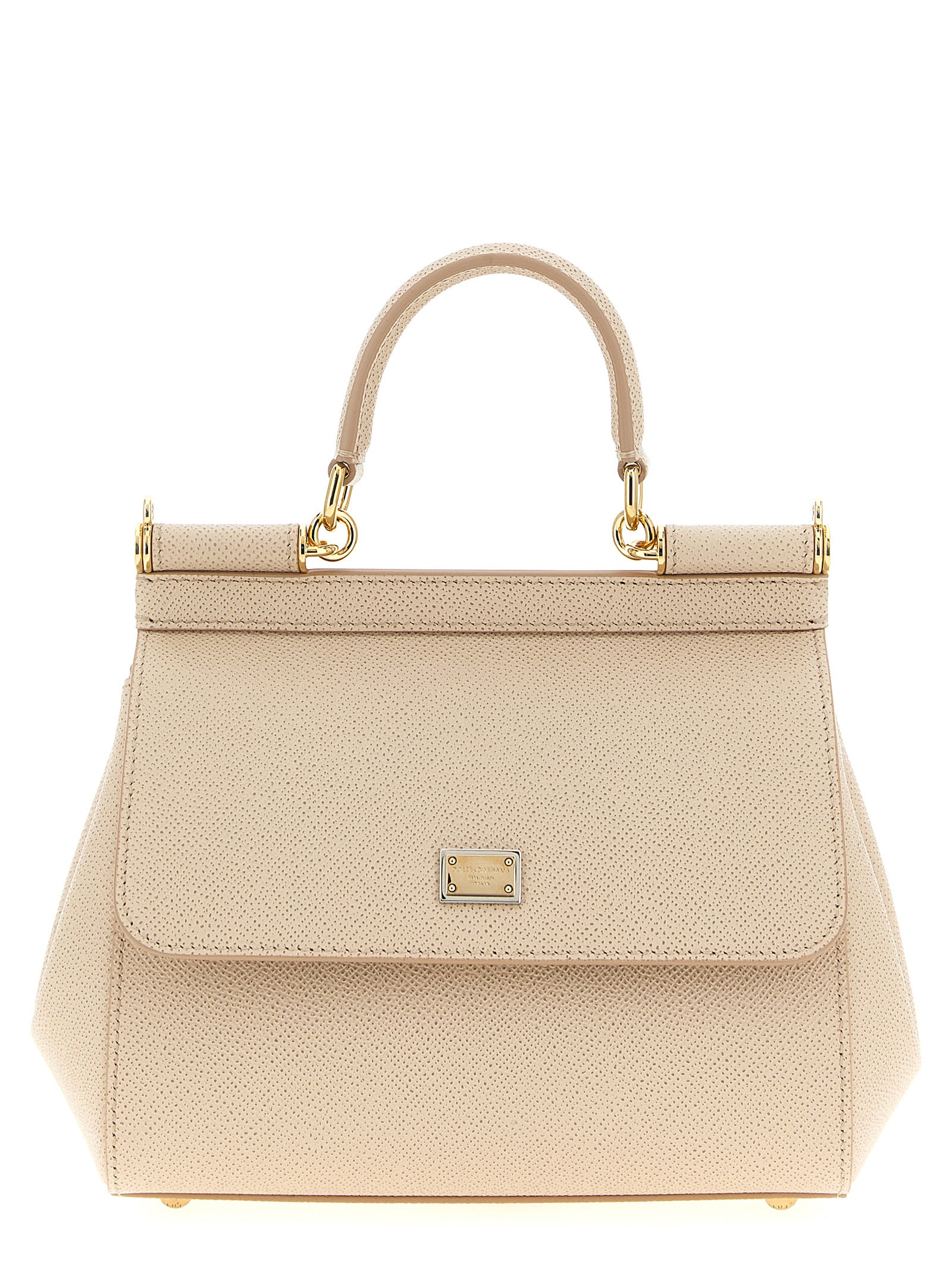 Dolce & Gabbana Sicily small Beige Calfskin Handbag