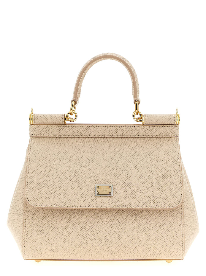 Dolce & Gabbana Sicily small Beige Calfskin Handbag