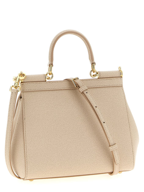 Dolce & Gabbana Sicily small Beige Calfskin Handbag