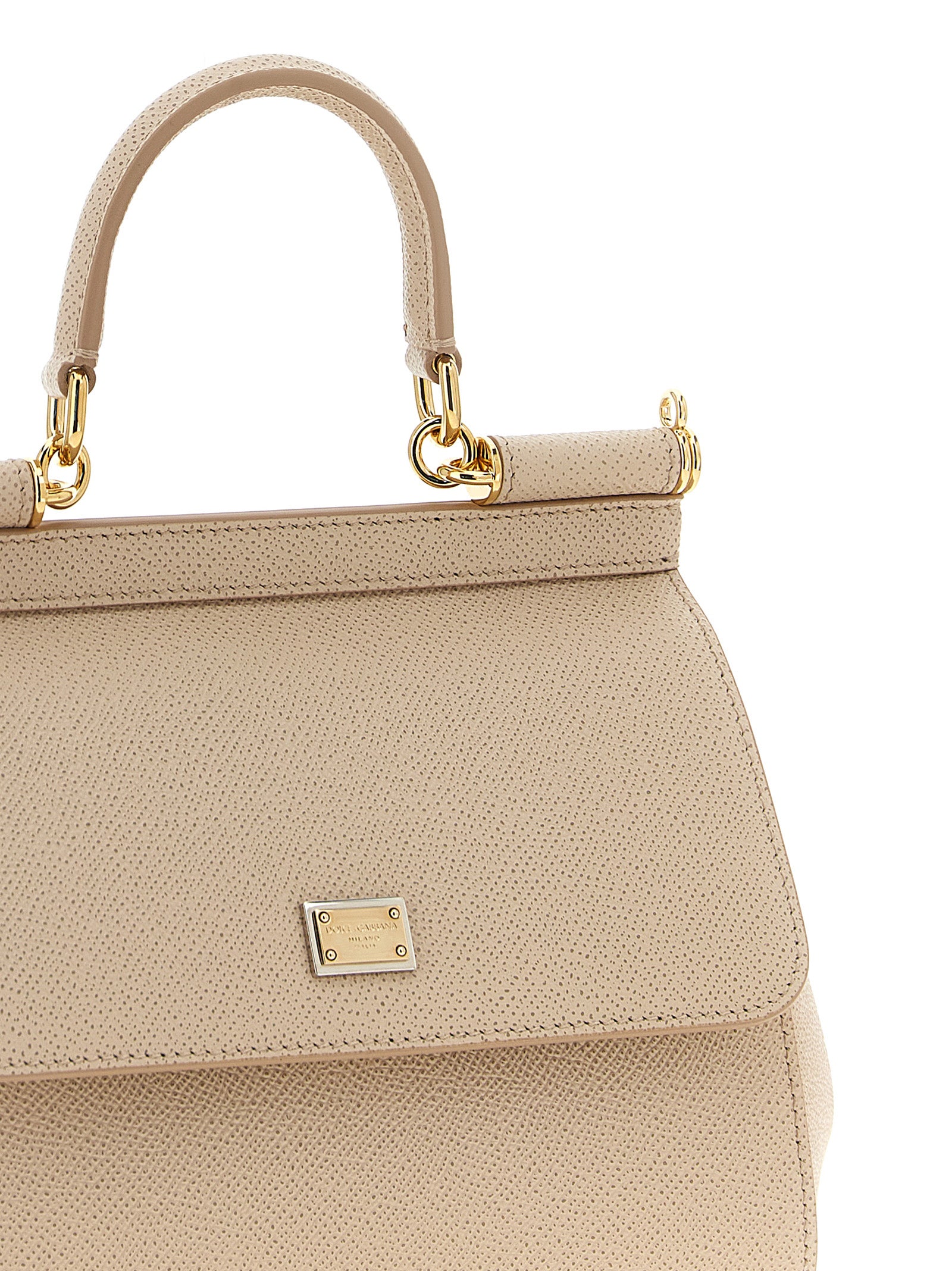 Dolce & Gabbana Sicily small Beige Calfskin Handbag