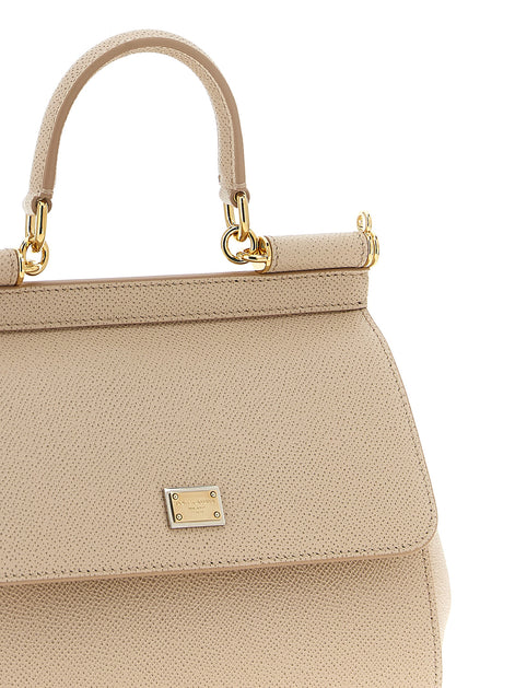 Dolce & Gabbana Sicily small Beige Calfskin Handbag