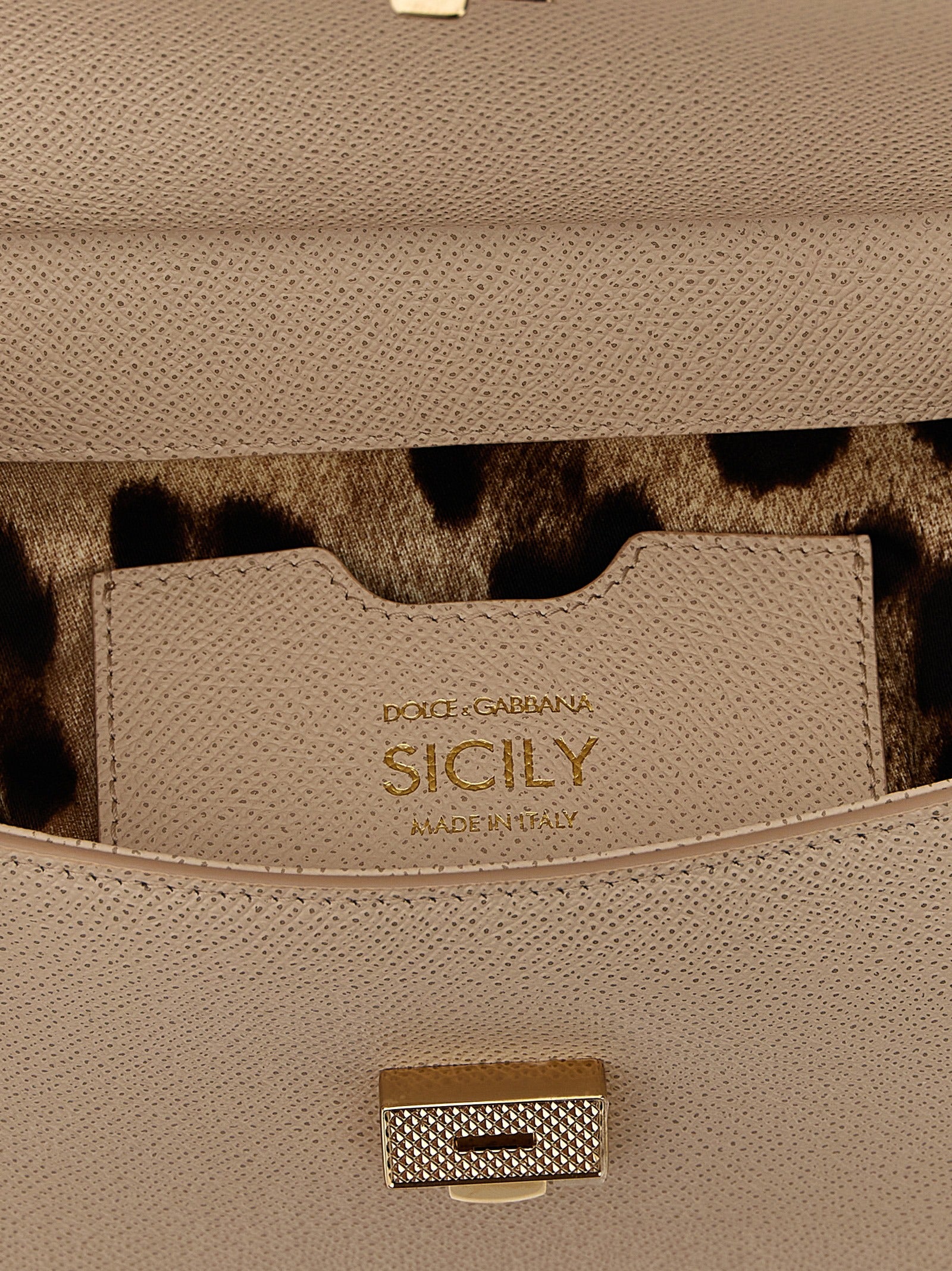 Dolce & Gabbana Sicily small Beige Calfskin Handbag