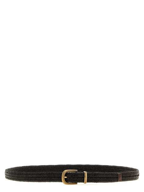 Brunello Cucinelli Brown Leather Regular Belt