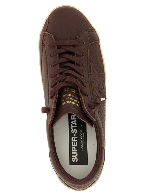 Golden Goose Super Star Bordeaux Cowhide Low Top Sneakers
