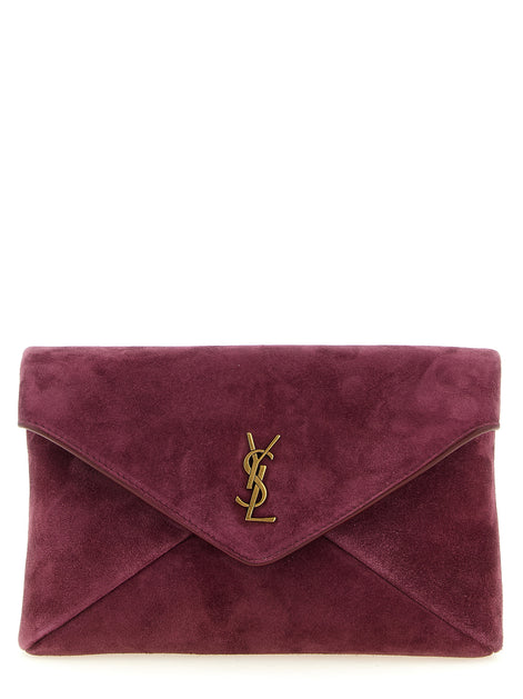 Saint Laurent Bordeaux Calfskin Crossbody Bag